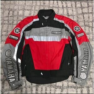 Y2K Vintage Yamaha Gericke Motorcycle Jacket Padded Motocore 3M Armor Racing L